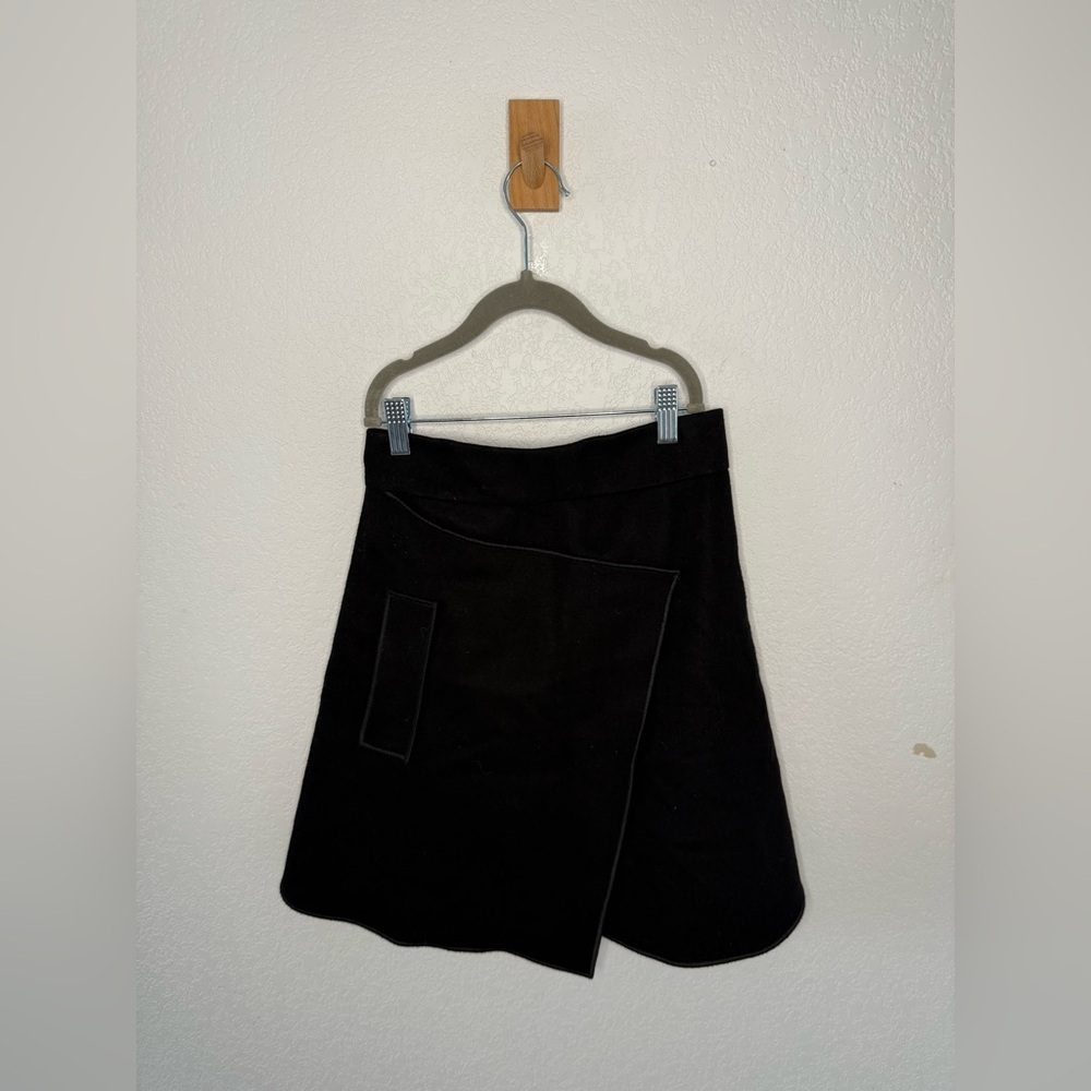 Carven Asymmetrical Black Wool Skirt - Picture 2 of 4